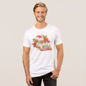 T-shirt En Tri-matière Hippie Noël Père Noël Vacances Rétro (Recto plein)
