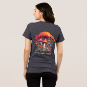T-shirt En Tri-matière Hippy Boho Mushroom Peace Love Vegan (Verso intégral)