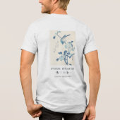 T-shirt En Tri-matière Hiroshige Camellia and Bird Ukiyo-e Art Offwhite (Verso)