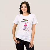 T-shirt En Tri-matière Ho Ho Joyeux Noël" T-Shirt Snowman (Recto plein)