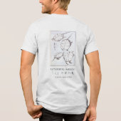 T-shirt En Tri-matière Hokusai Turtle Drawing Japanese Minimalism White (Verso)