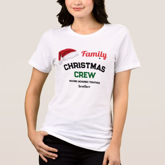 T-shirt En Tri-matière Holiday Matching Christmas Crew Making Memories  (Recto)