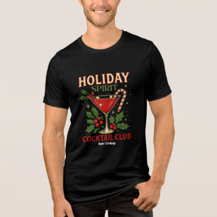 T-shirt En Tri-matière Holiday Spirit Cocktail Club Salutations de Noël