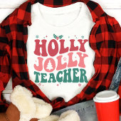 T-shirt En Tri-matière Holly Jolly Professeur Retro Noël