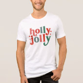 T-shirt En Tri-matière Holly Jolly - Typographie des Fêtes Rétro (Recto)