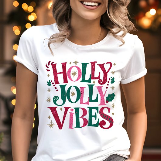 T-shirt En Tri-matière Holly Jolly Vibes Christmas Retro