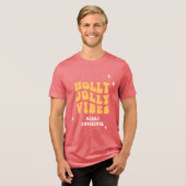 T-shirt En Tri-matière Holly Jolly Vibes - Joyeux Noël (Recto plein)
