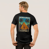 T-shirt En Tri-matière  Honduras Ruinas de Copán Retro poster (Verso intégral)
