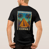 T-shirt En Tri-matière  Honduras Ruinas de Copán Retro poster (Verso)