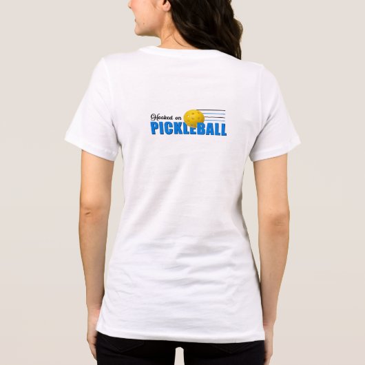T-shirt En Tri-matière Hooked on Pickleball personal T-shirt (Verso)