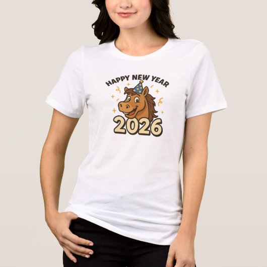 T-shirt En Tri-matière Horse New Years 2026 (Recto)