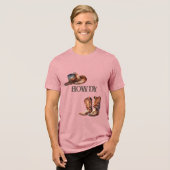 T-shirt En Tri-matière Howdy Cowboy Bottes et Casquette (Recto plein)