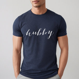 T-shirt En Tri-matière Hubby Modern White Script Marine Mens