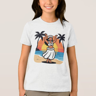 T-shirt En Tri-matière Hula dance beach party sunset tropical island art