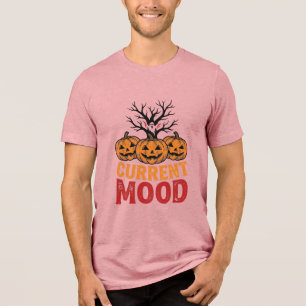 T-shirt En Tri-matière Humeur actuelle Halloween Citrouille Conception de