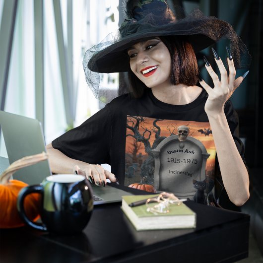 T-shirt En Tri-matière Humour de pierre de l'Halloween "Dustin Ash"