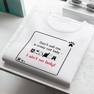 T-shirt En Tri-matière Humour Irreverencieux Dame aux Chats Sassy
