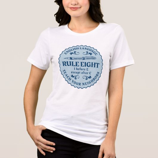 T-shirt En Tri-matière I avant E sauf après C Règle drôle (Recto)