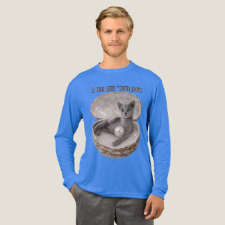 T-shirt En Tri-matière I Can See Your Soul Funny Russian Blue Cat Design