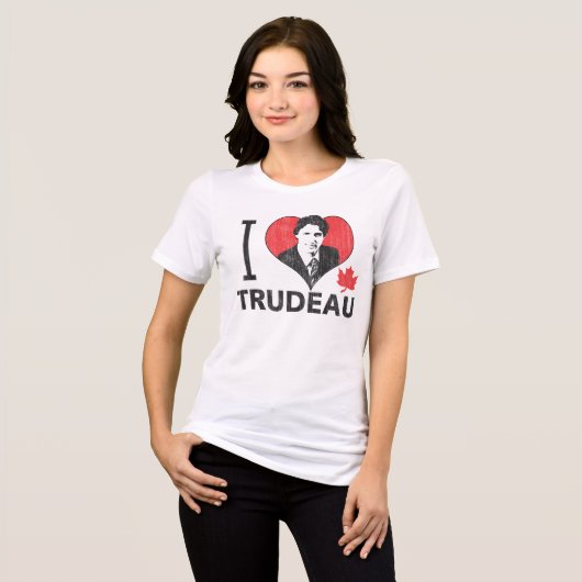 T-shirt En Tri-matière I Heart Trudeau (Recto plein)