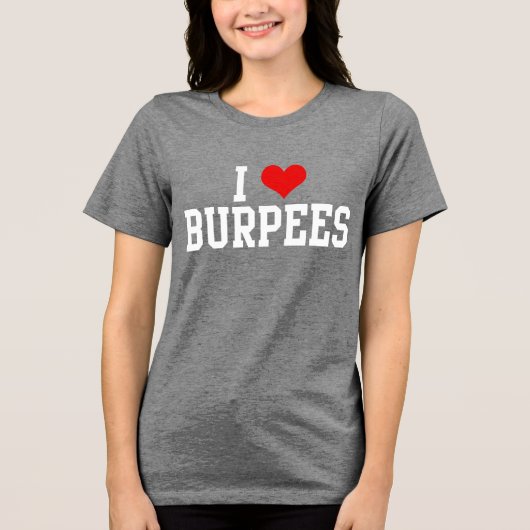 T-shirt En Tri-matière I Love Burpees, Fitness Exercise Débardeur (Recto)