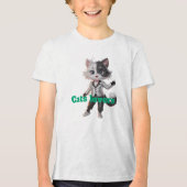 T-shirt En Tri-matière I love cat (Recto)