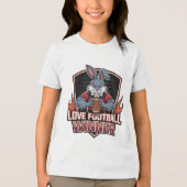 T-shirt En Tri-matière I love football  (Recto)