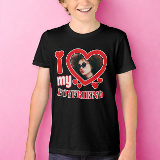 T-shirt En Tri-matière I Love My Boyfriend Personnalisé