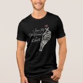 T-shirt En Tri-matière I Love My Girlfriend to Death Skeleton Hand Heart (Recto)