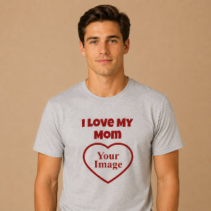T-shirt En Tri-matière I Love My Mom Photo