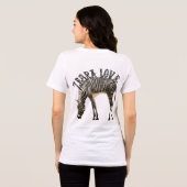 T-shirt En Tri-matière I Love Zebras - Customisé (Verso intégral)