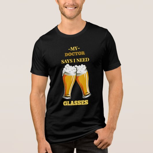 T-shirt En Tri-matière I need glasses (Recto)