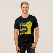 T-shirt En Tri-matière I stand with Ukraine. Support Ukraine. (Recto plein)
