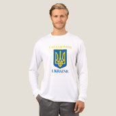 T-shirt En Tri-matière I Stand With Ukraine & Ukrainian Flag & Trident (Recto complet)