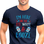 T-shirt En Tri-matière Ici Pour le Blanc Rouge et Booze Funny Patriotic<br><div class="desc">Célébrez votre esprit patriotique avec une touche de plaisir dans ce t-shirt "Ici pour le rouge, le blanc et le boze" ! Parfait pour 4 juillet fêtes, barbecues, ou toute occasion où vous voulez montrer votre amour pour l'Amérique et un bon moment. Ce tee-shirt confortable et festif présente un design...</div>