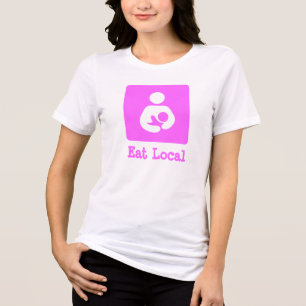 T-shirt En Tri-matière Icône d'allaitement maternel / allaitement local