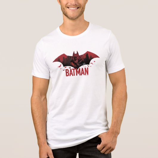 T-shirt En Tri-matière Icône gotham de Batman Crimson (Recto)