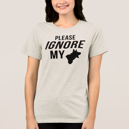 T-shirt En Tri-matière Ignorer mon chien (Recto)