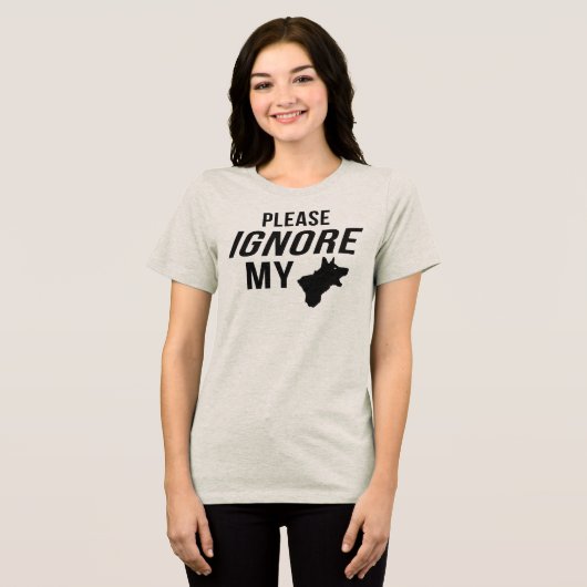 T-shirt En Tri-matière Ignorer mon chien (Recto plein)
