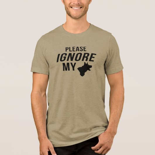 T-shirt En Tri-matière Ignorer mon chien (Recto)
