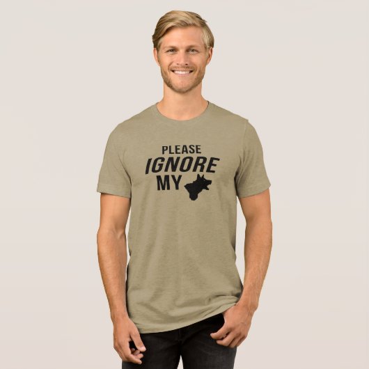 T-shirt En Tri-matière Ignorer mon chien (Recto plein)