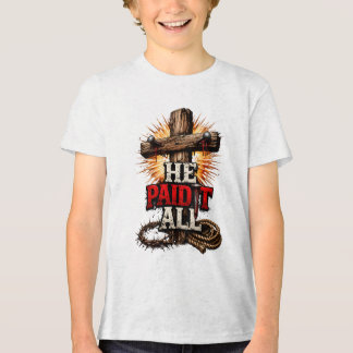 T-shirt En Tri-matière Il a tout payé – Foi chrétienne Cross & Nail