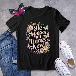 T-shirt En Tri-matière Il Fait Toutes Les Choses Nouvelle Chemise Papillo