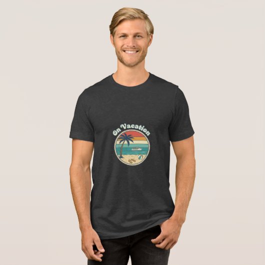 T-shirt En Tri-matière Ile Getaway Croisière Vacances Retro Graphisme (Recto plein)