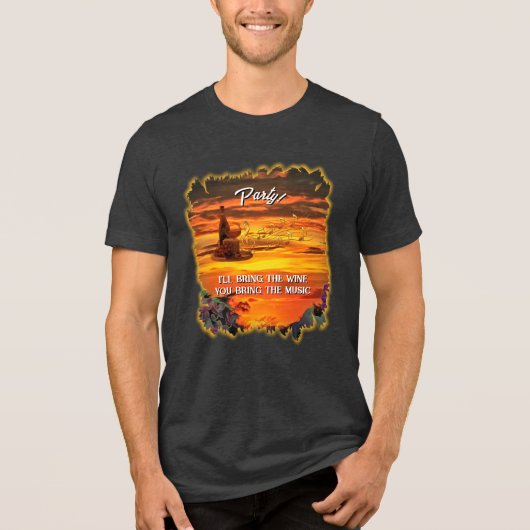 T-shirt En Tri-matière I'll bring the wine Sunset 2584 (Recto)