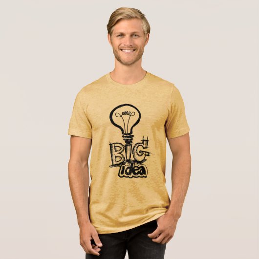 T-shirt En Tri-matière Illuminez vos grandes idées - Ampoule rétro (Recto plein)