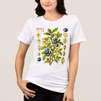T-shirt En Tri-matière Illustration botanique vintage de myrtille