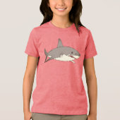 T-shirt En Tri-matière Illustration de dessin de requin cool (Recto)