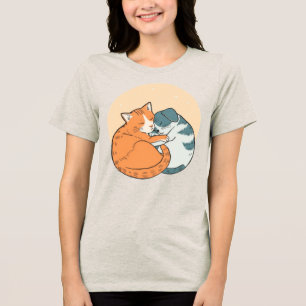 T-shirt En Tri-matière Illustration de l'animal mignon de la prise de cha