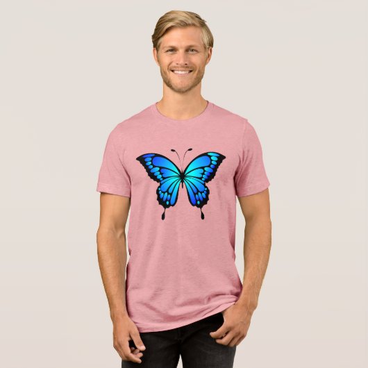 T-shirt En Tri-matière Illustration de l'insecte bleu papillon-20284 (Recto plein)
